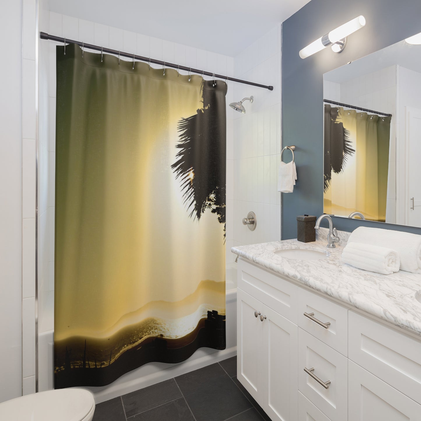 Sunset and Tree Shower Curtain