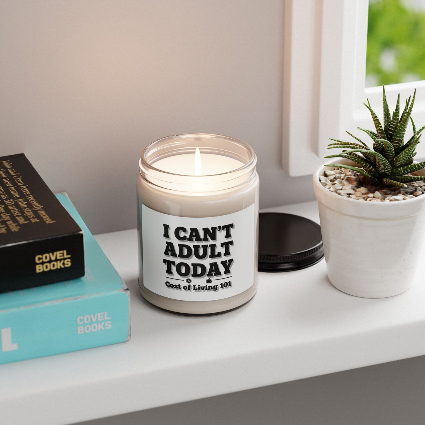 Scented Soy Candle — “I Can’t Adult Today” 9oz Funny Gift Candle (Cost of Living 101)