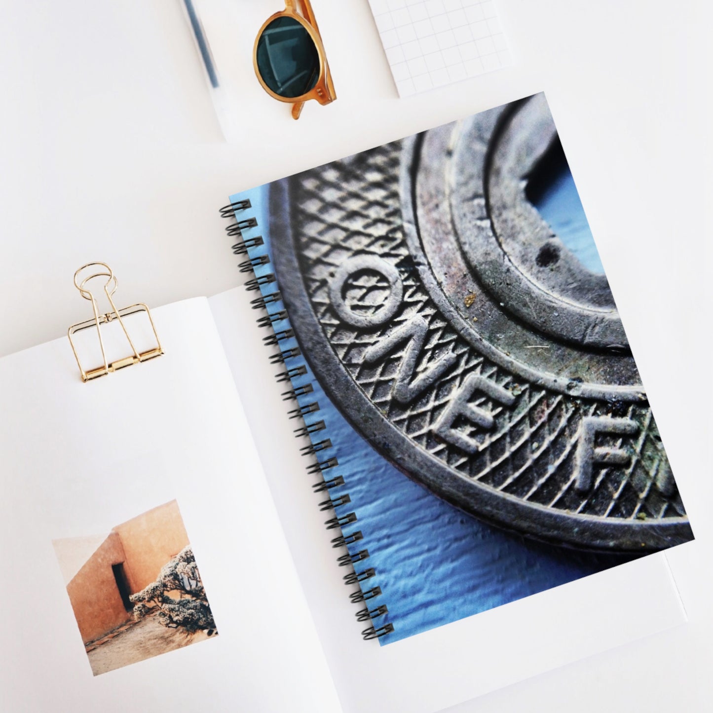NYC- One F-  Subway Token -Spiral Notebook - Ruled Line