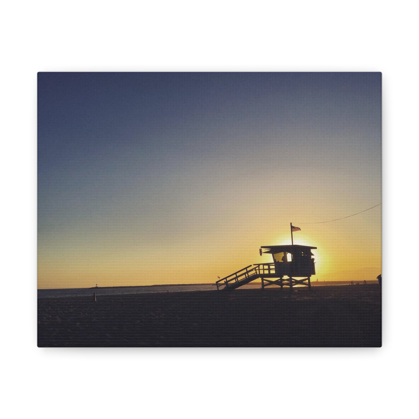 California Beach Life Guard Sunset- Canvas Gallery Wraps