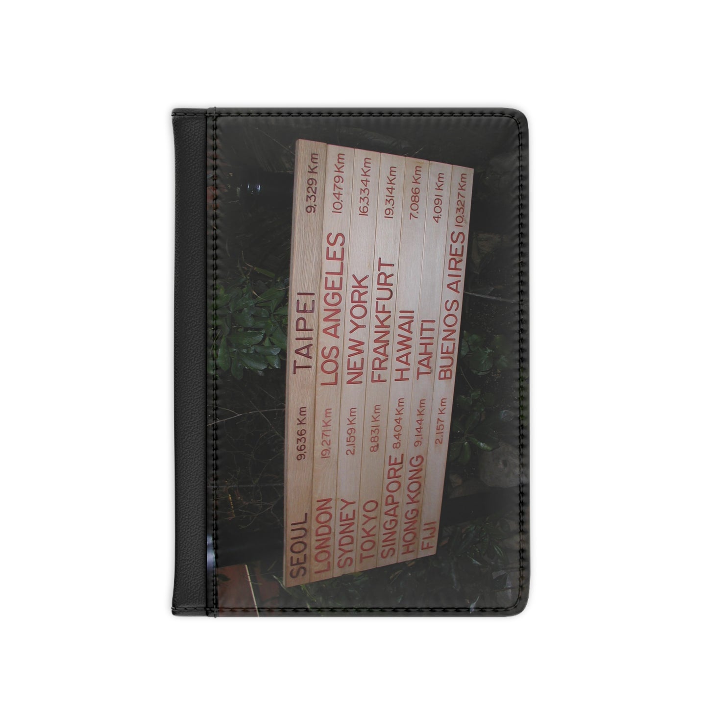 Passport Cover - Vintage Travel Board Design (Cities: Taipei, Los Angeles, New York, etc.)