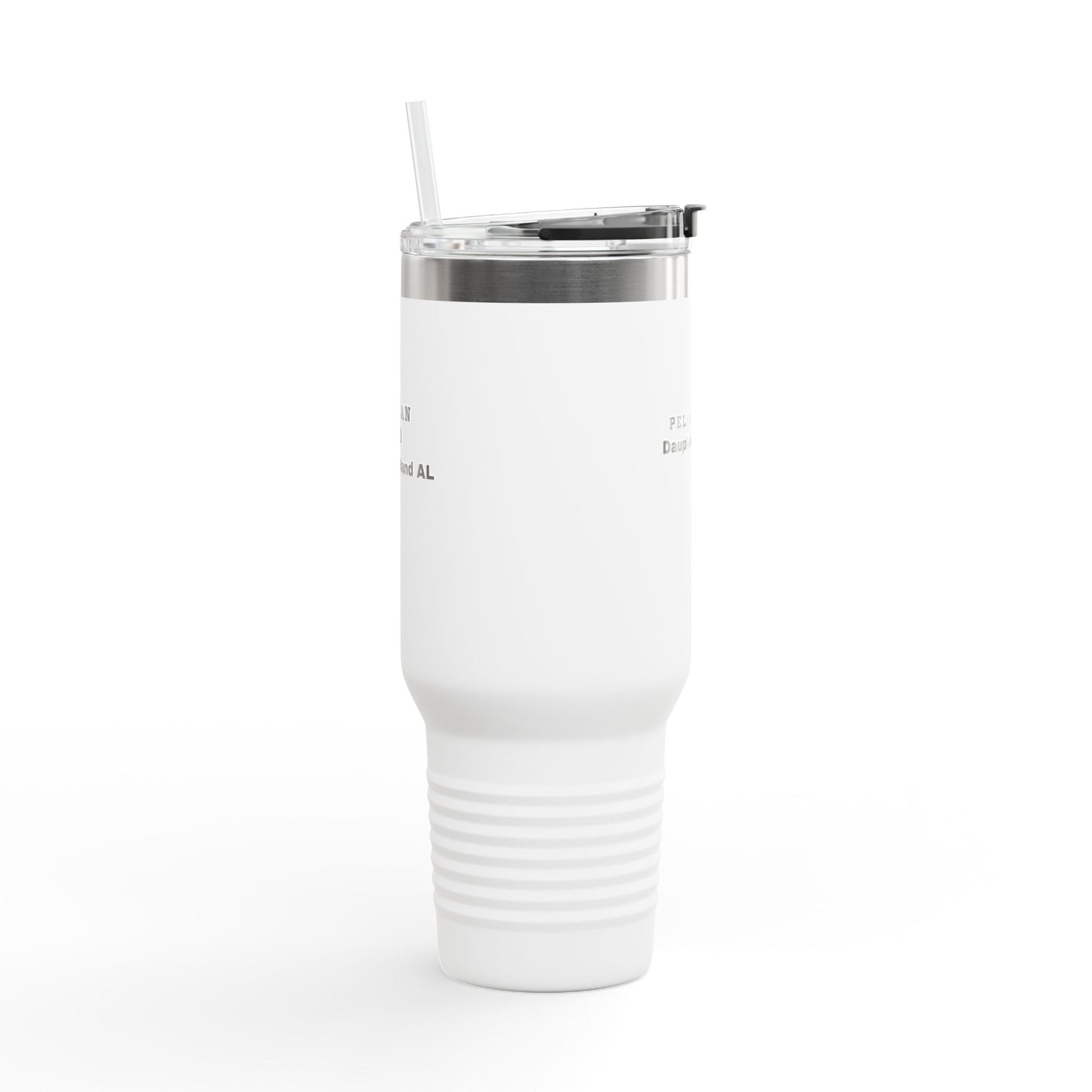 Pelican Pub Dauphin Island 40oz Insulated Travel Mug — Large Stainless Tumbler with Straw & Handle