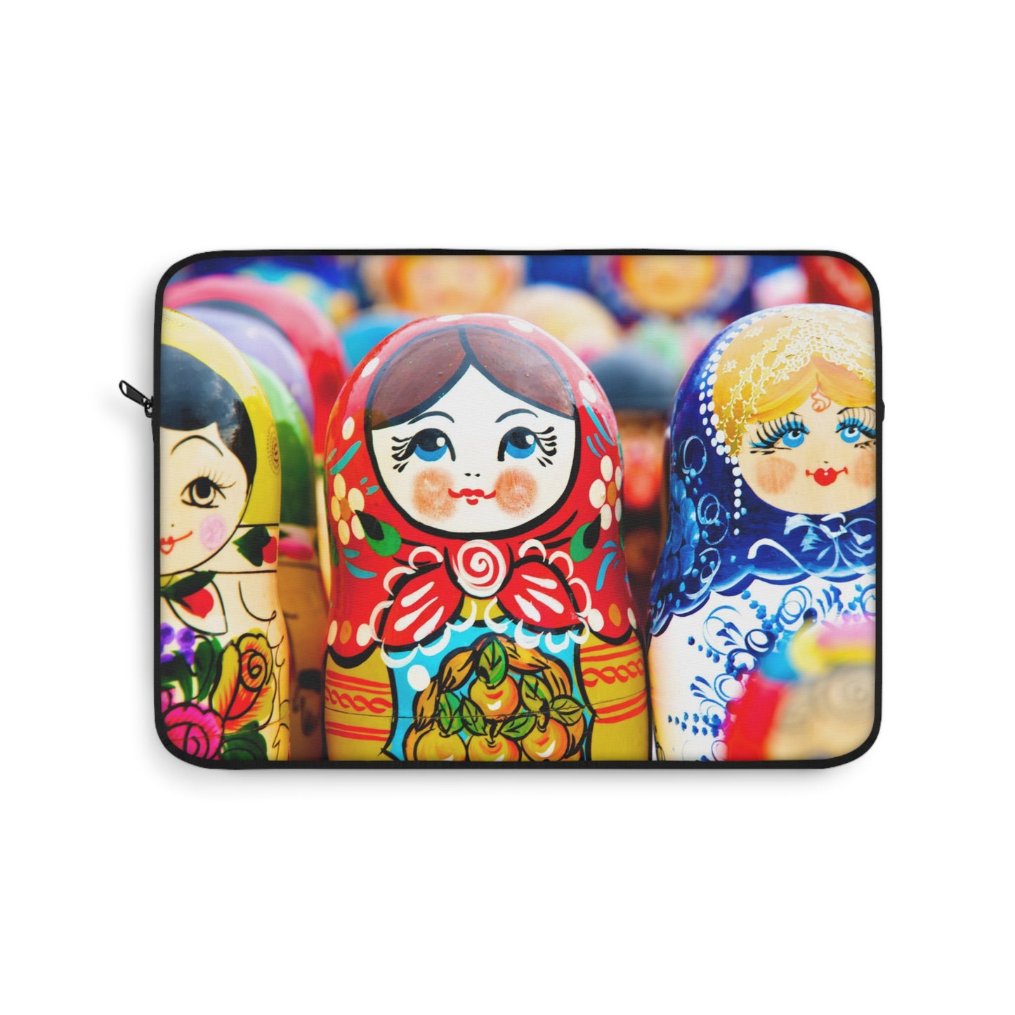 Matryoshka Doll Laptop Sleeve – Colorful Russian Nesting Doll Computer Case