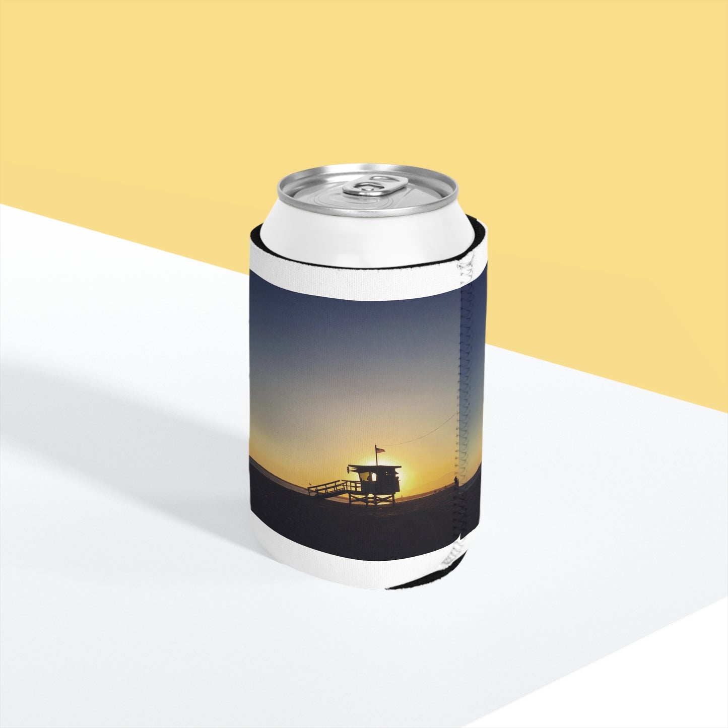 California Beach lifeguard Sunset-Can Cooler Sleeve