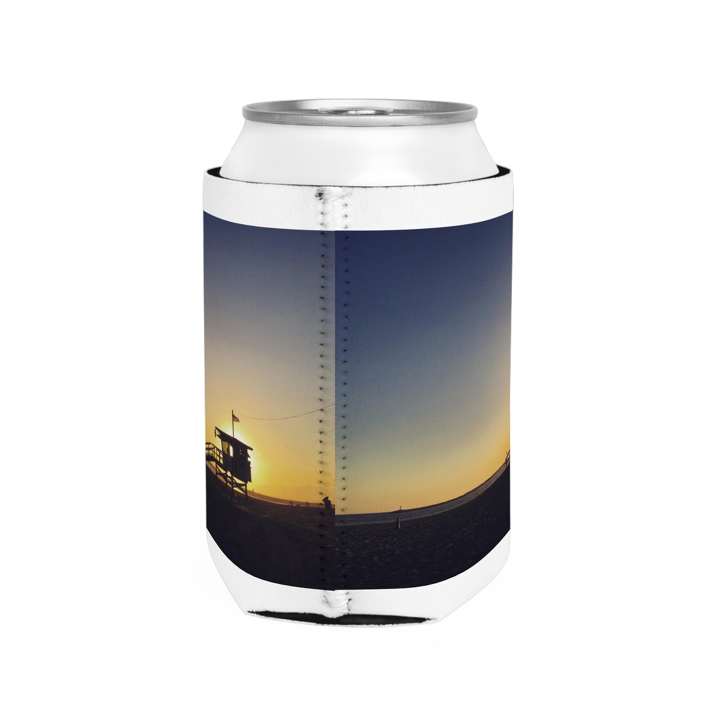 California Beach lifeguard Sunset-Can Cooler Sleeve