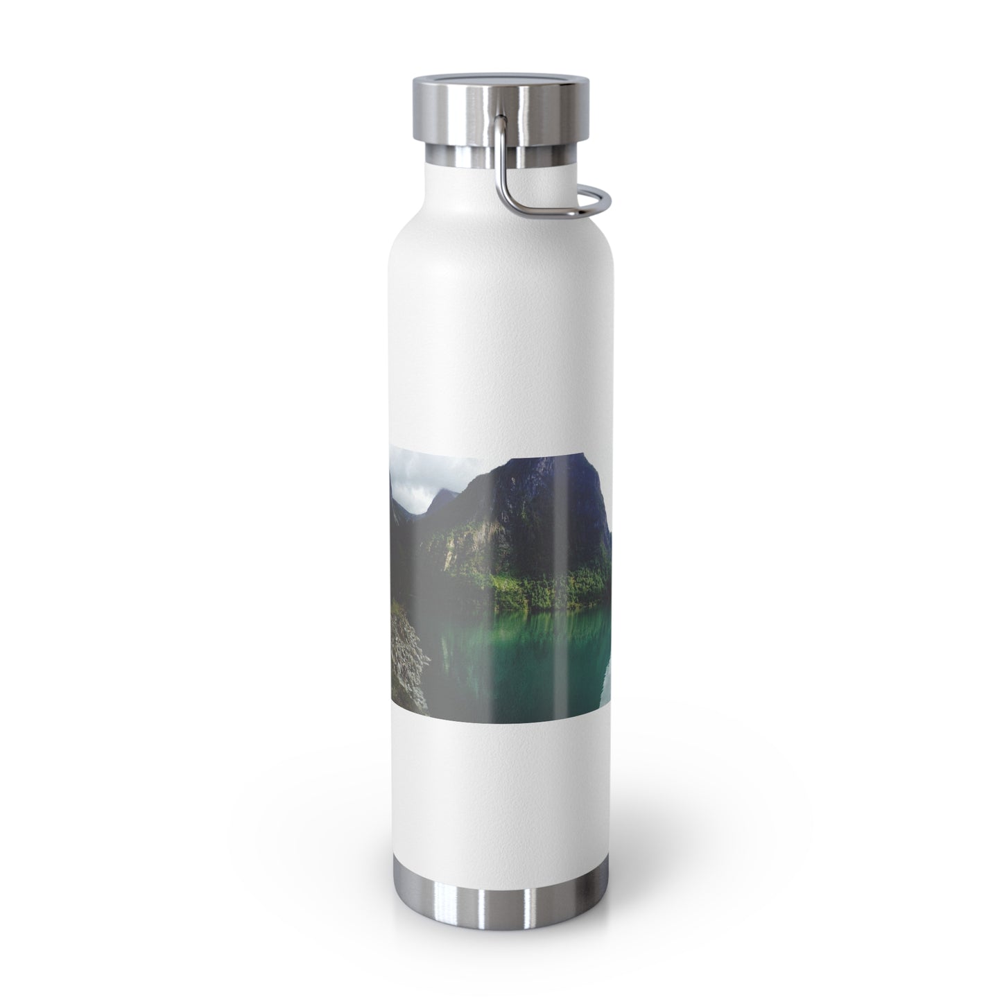 NZ- Lake reflection --Copper Vacuum Insulated Bottle, 22oz