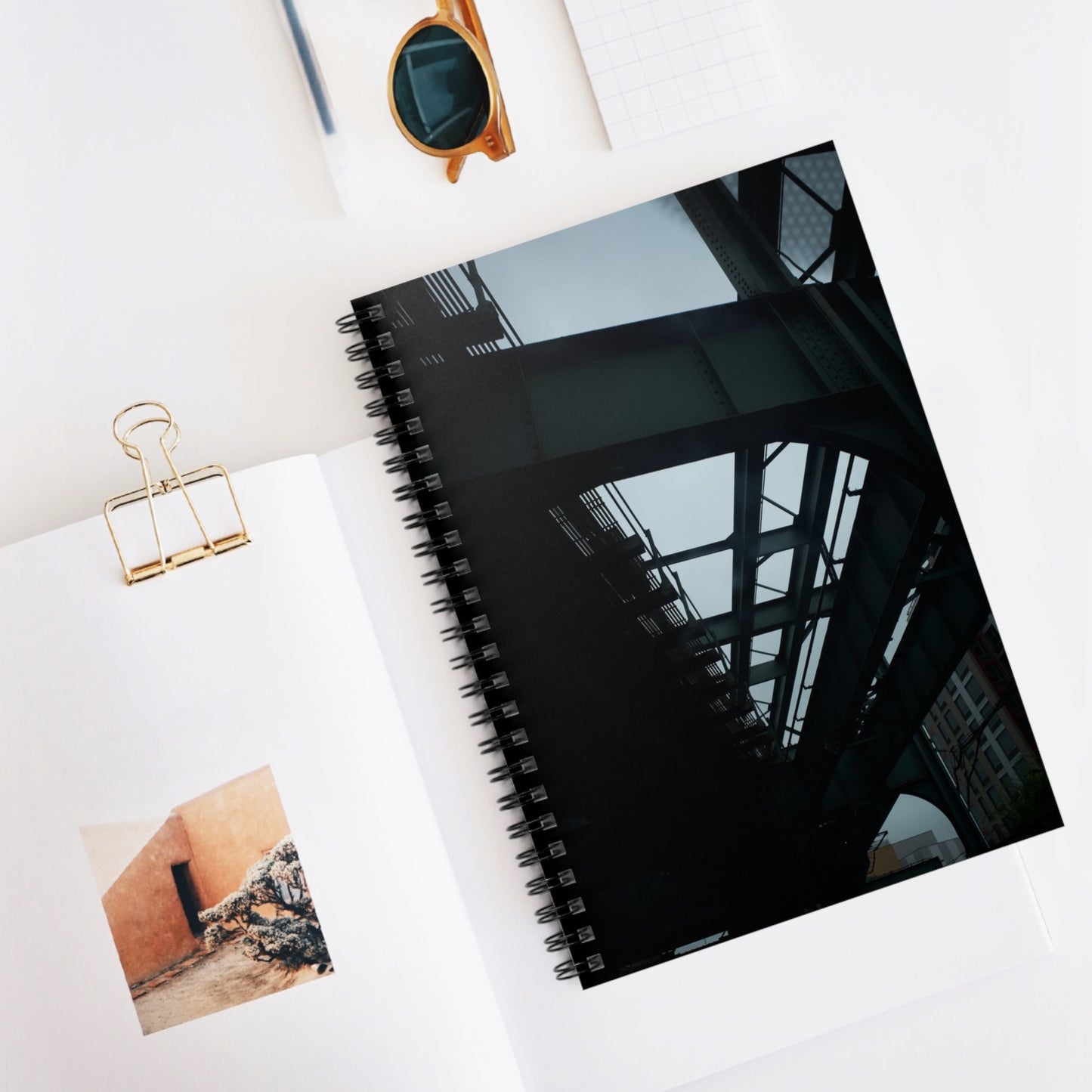 NYC- Under Train - Spiral Notebook - Ruled Line