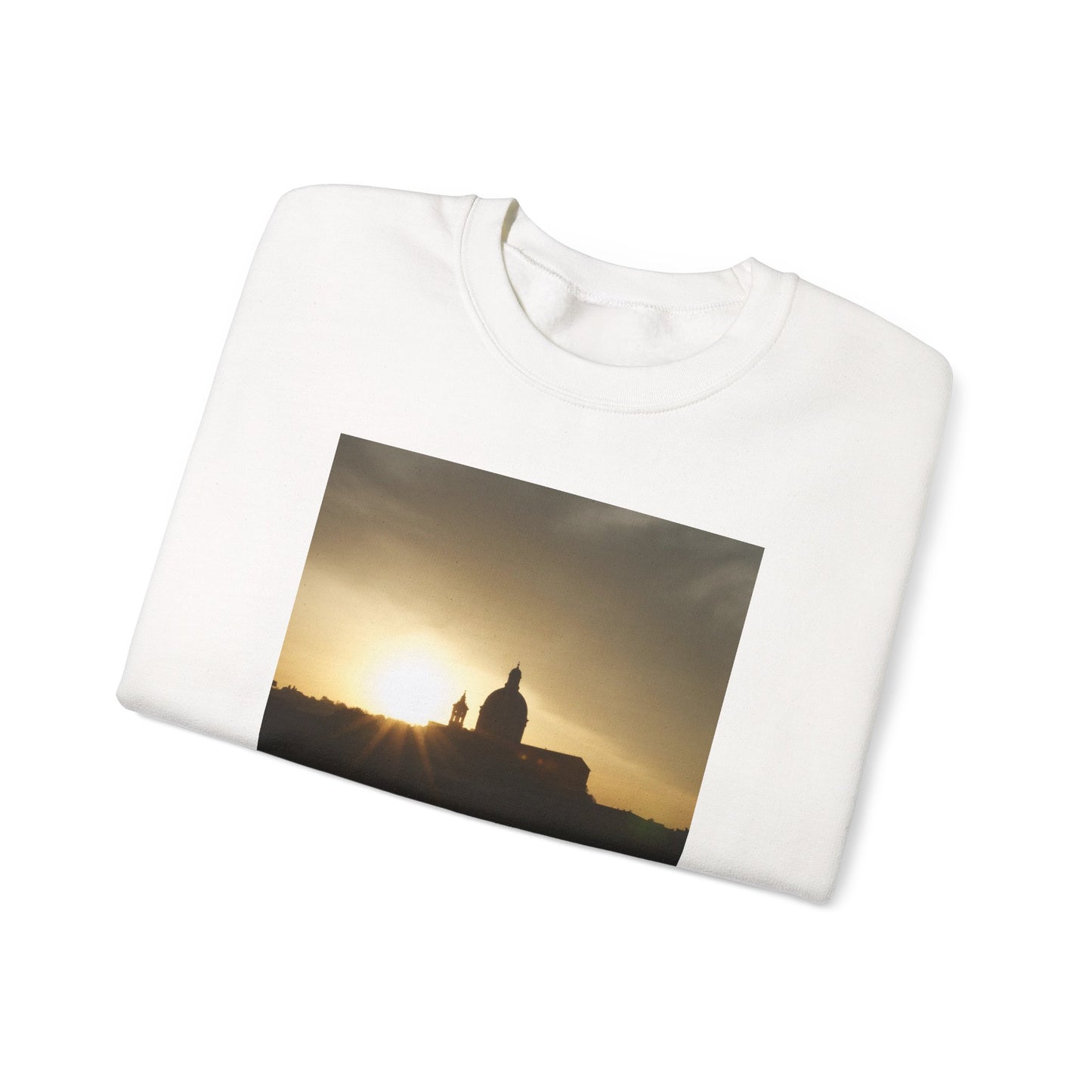 Italy  Sunset Cathedral Reflection Crewneck Sweatshirt
