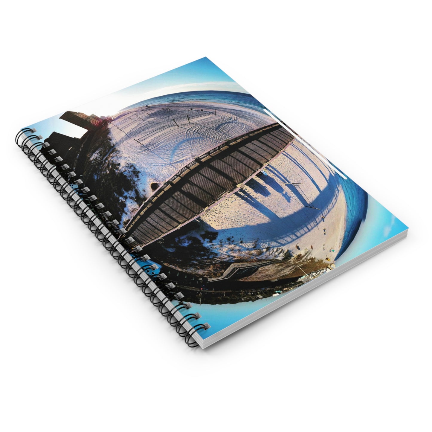Florida Beach Pier Circle- Spiral Notebook - Ruled Line