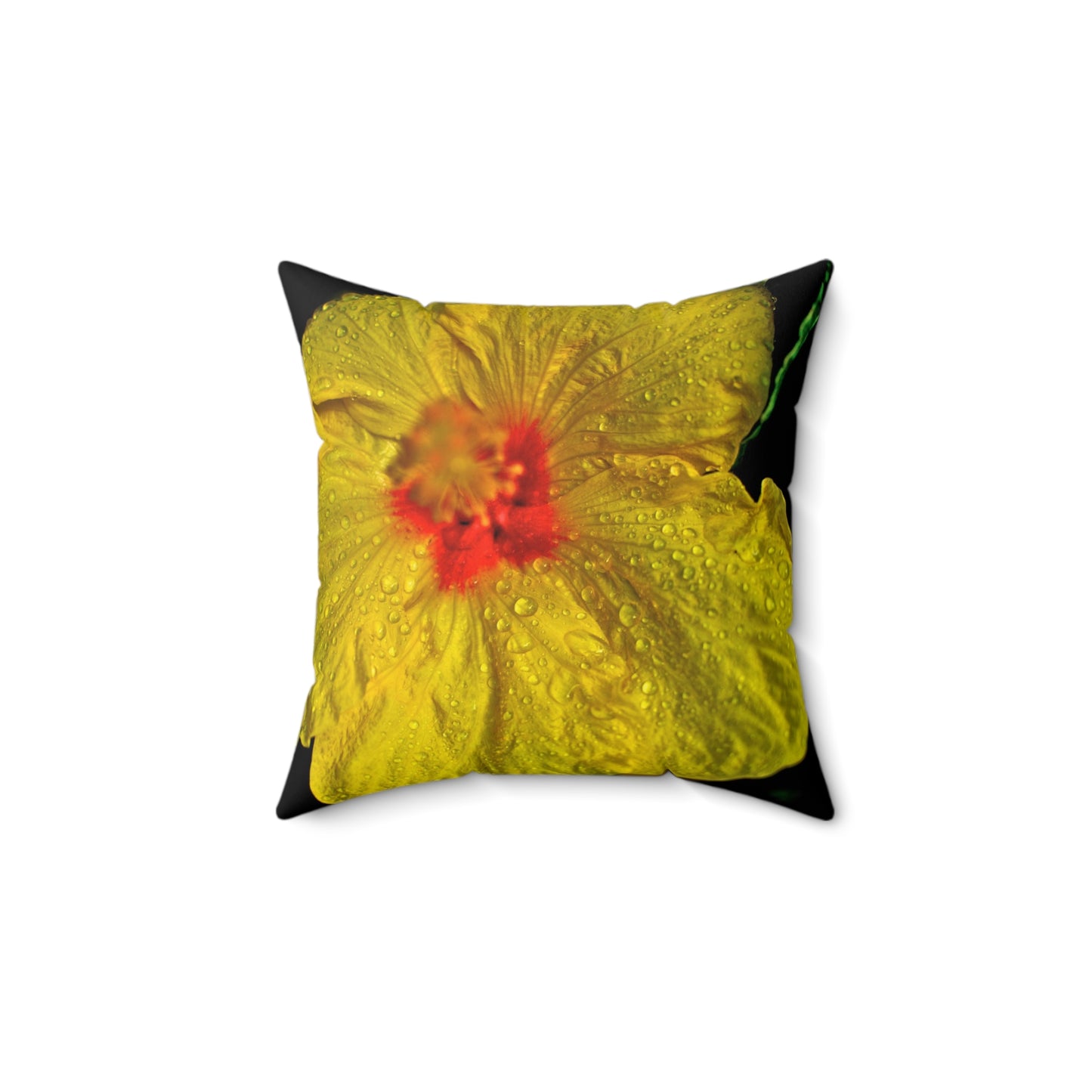 Hawaiian Hibiscus Flower -Spun Polyester Square Pillow