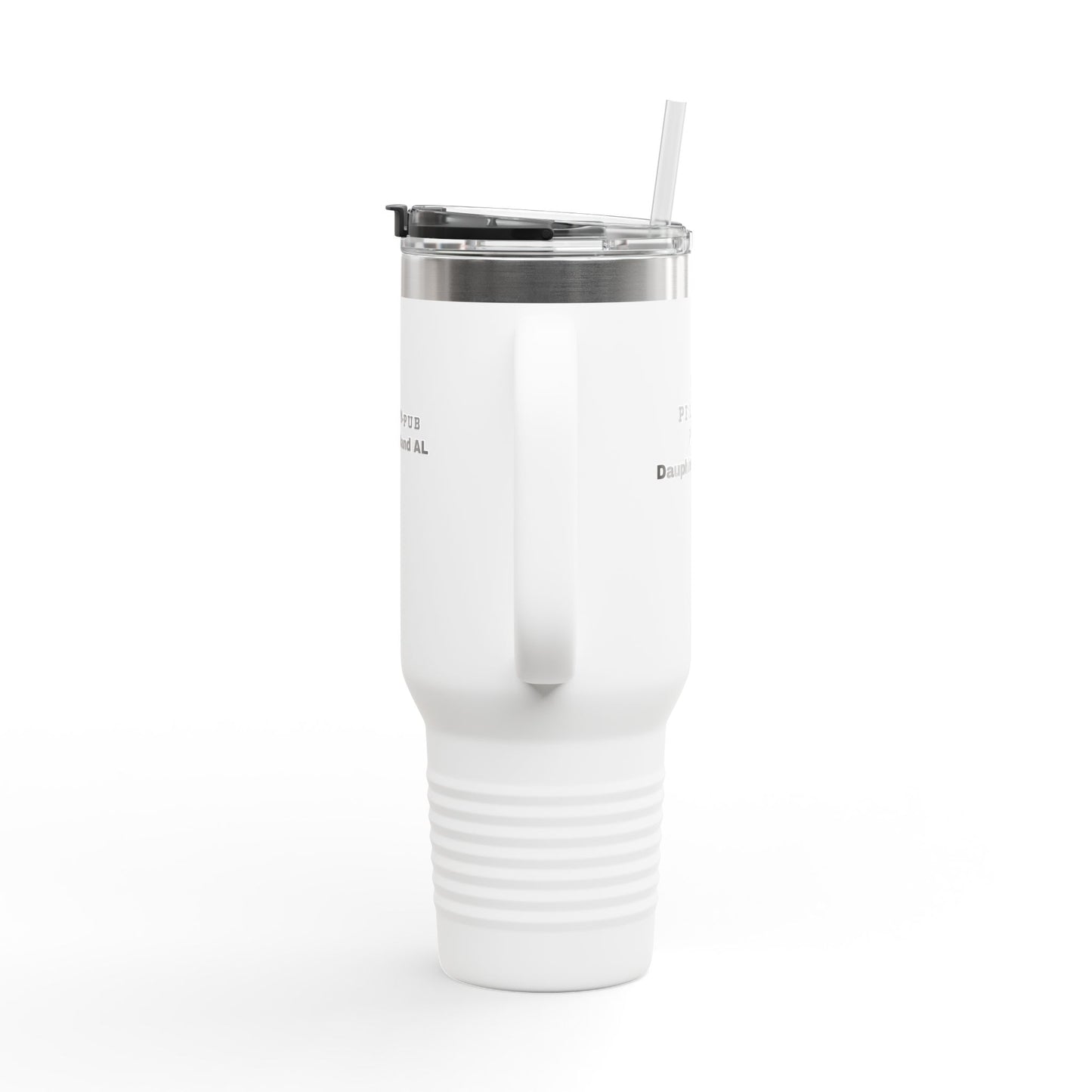 Pelican Pub Dauphin Island 40oz Insulated Travel Mug — Large Stainless Tumbler with Straw & Handle
