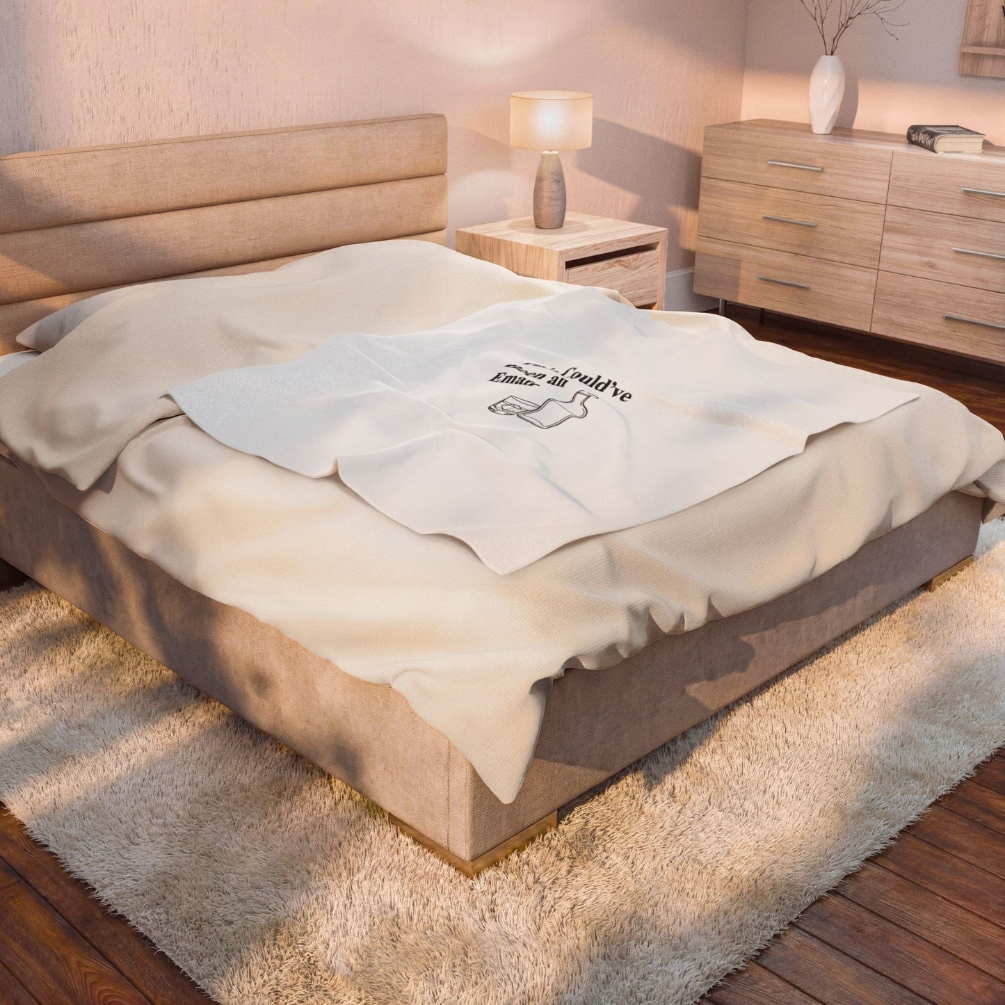 This Could've Been An Email Plush Blanket — Funny Whiskey Quote Velveteen Throw