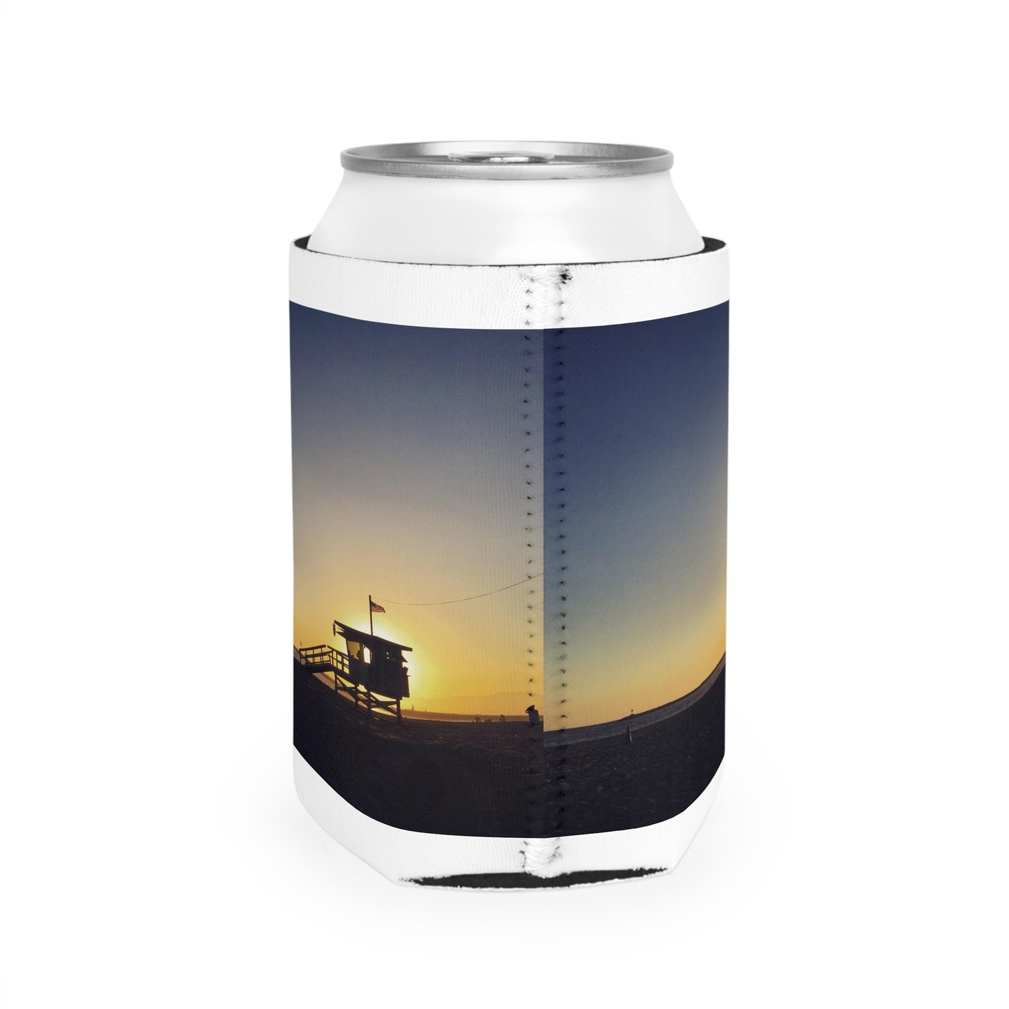 California Beach lifeguard Sunset-Can Cooler Sleeve