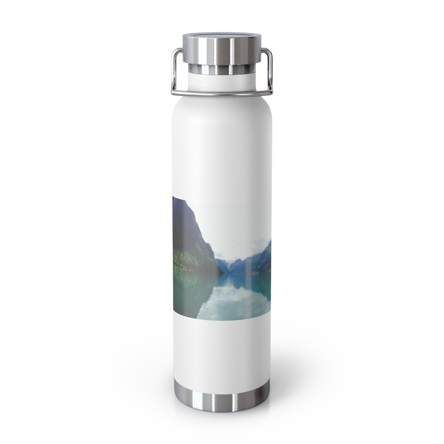 NZ- Lake reflection --Copper Vacuum Insulated Bottle, 22oz