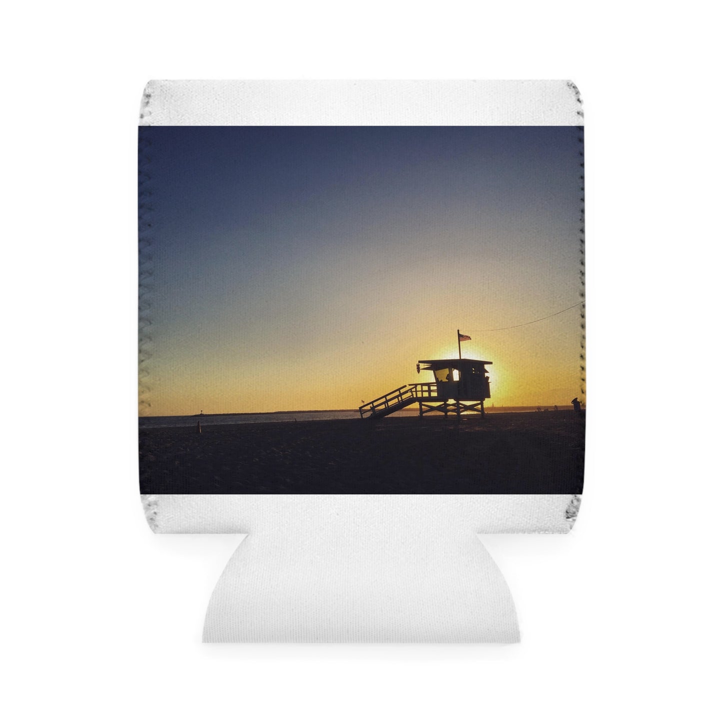 California Beach lifeguard Sunset-Can Cooler Sleeve