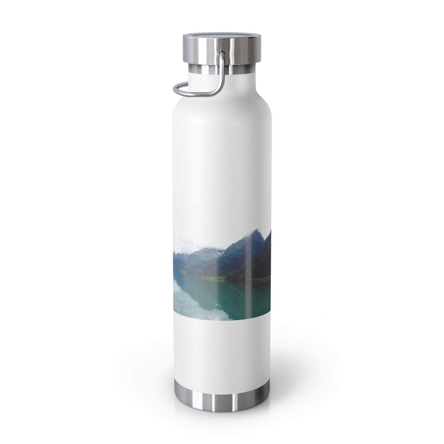 NZ- Lake reflection --Copper Vacuum Insulated Bottle, 22oz