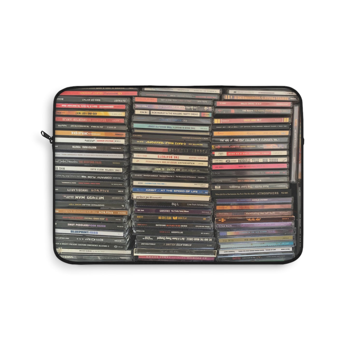 Laptop Sleeve — Vintage CD Case Stack Design