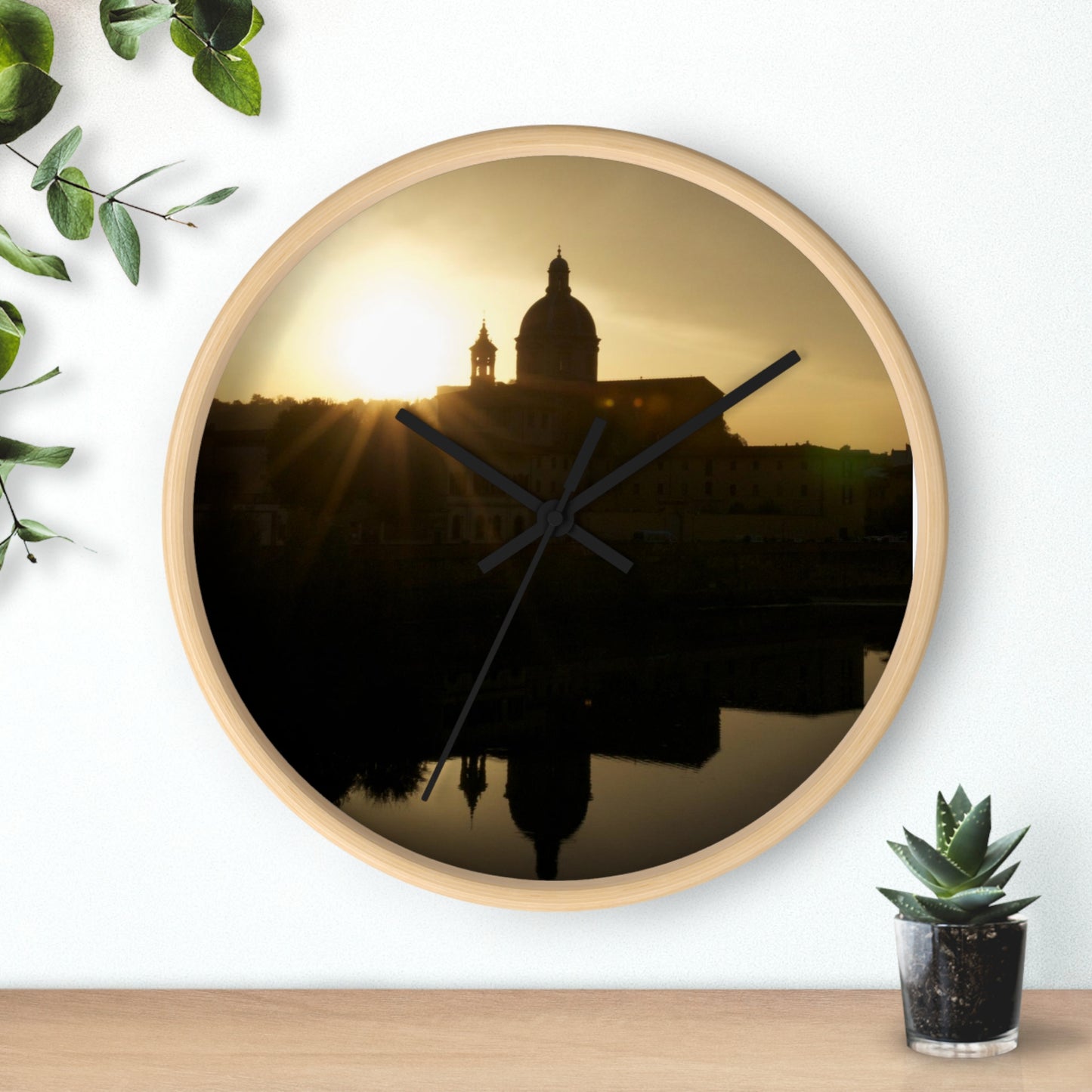 Italy sunset -Wall clock