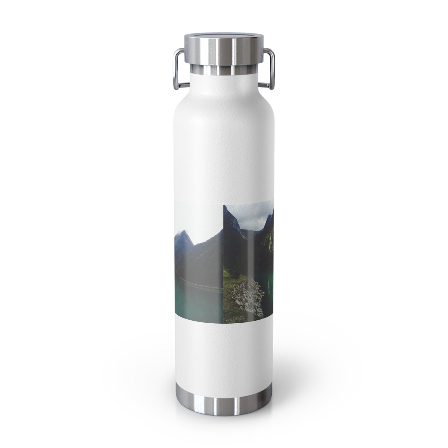 NZ- Lake reflection --Copper Vacuum Insulated Bottle, 22oz