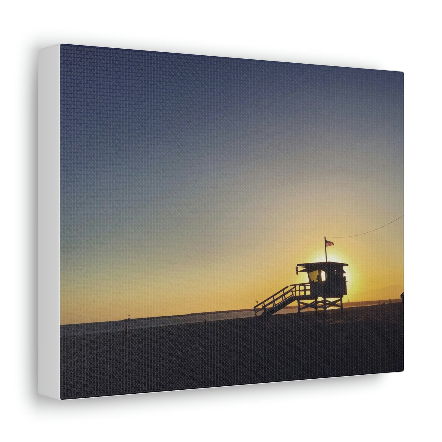 California Beach Life Guard Sunset- Canvas Gallery Wraps