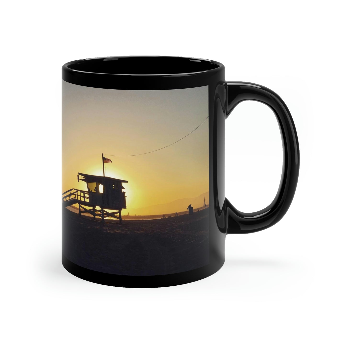 California Sunset- Coffee- 11oz Black Mug
