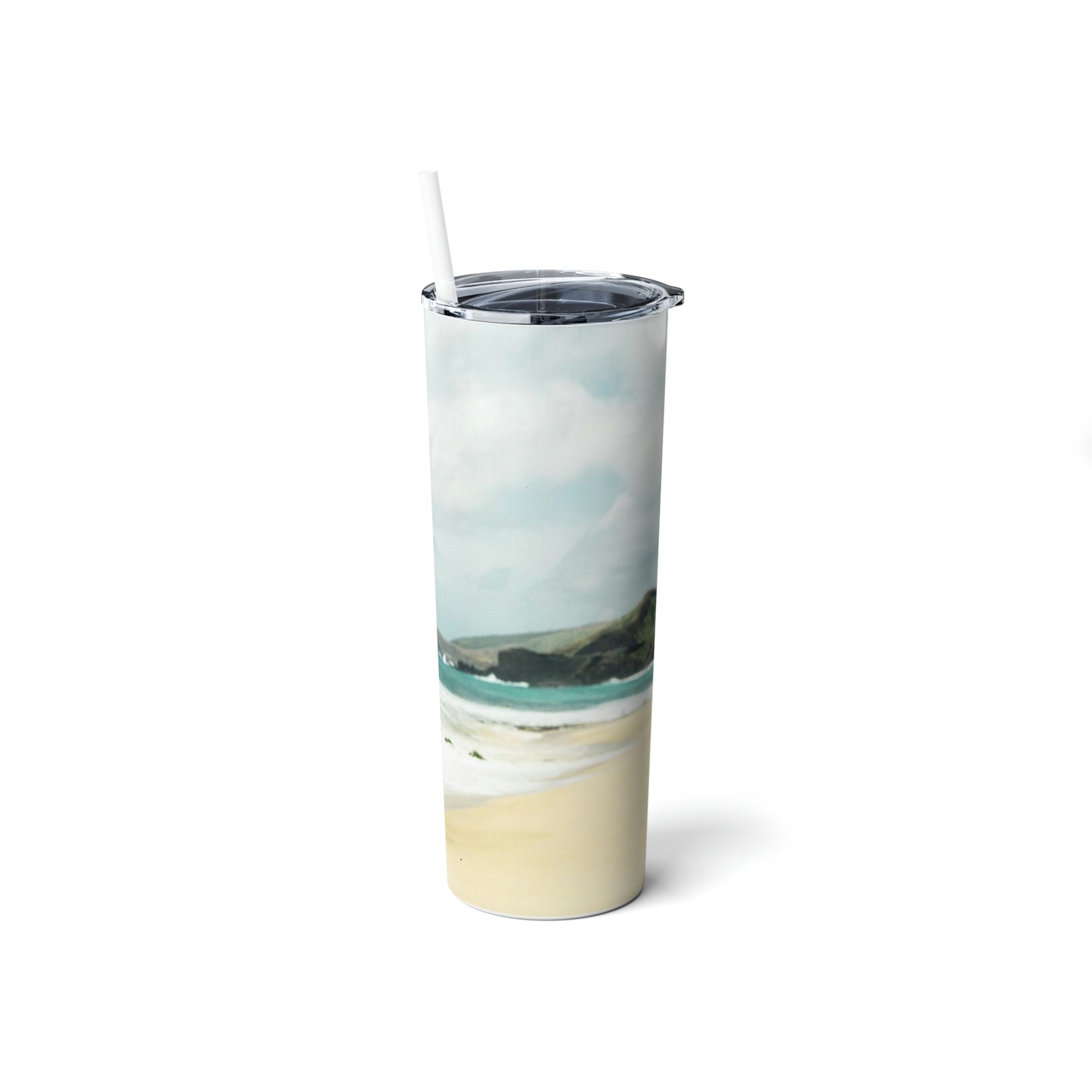 Danger Strong Current - Skinny Steel Tumbler with Straw, 20oz