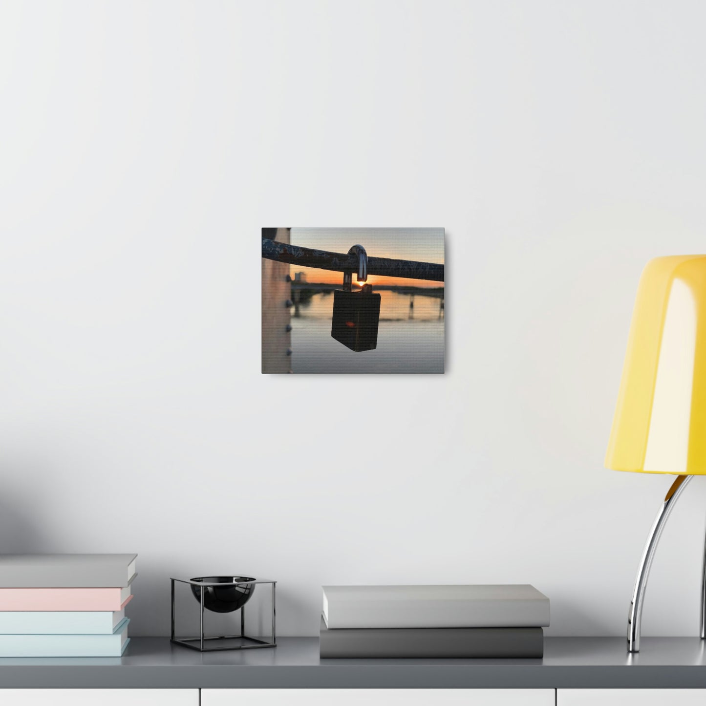 Lock and Sunset- Canvas Gallery Wraps