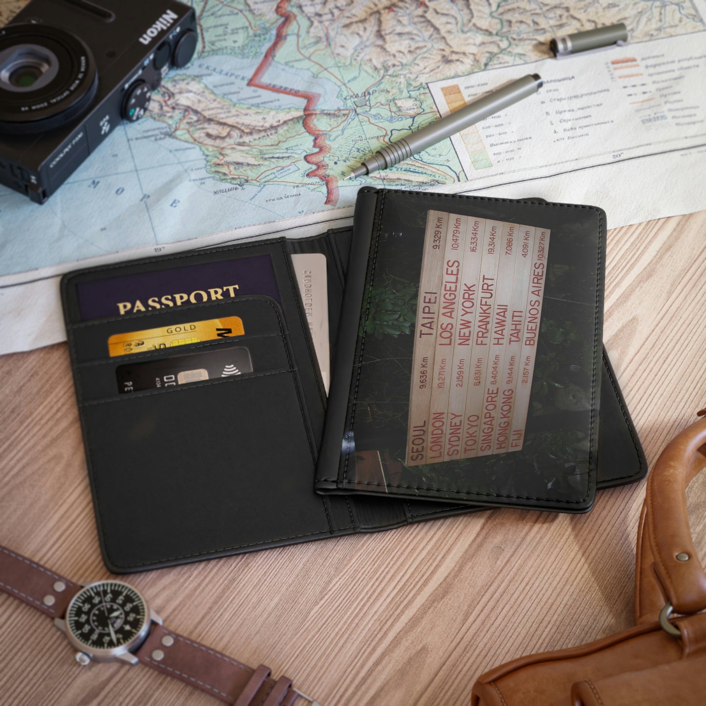 New Zealand Travel Sign - Passport Cover