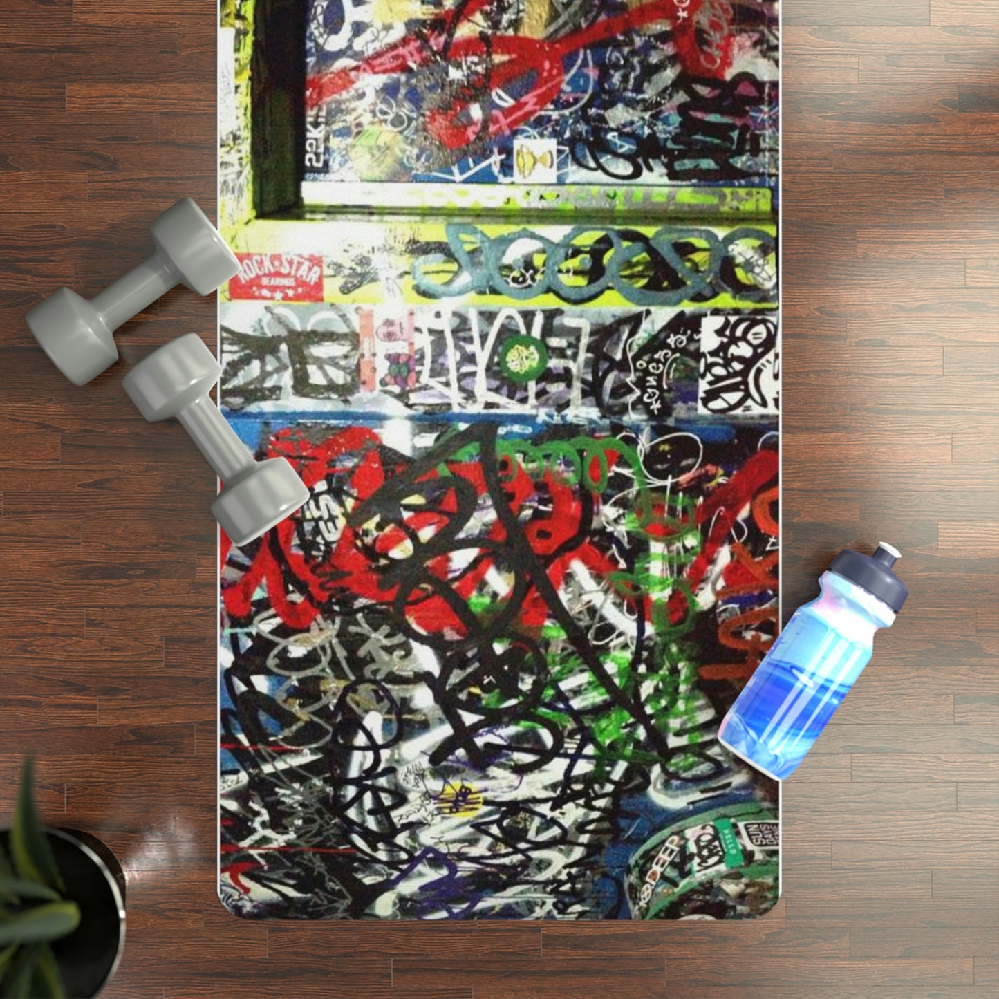NYC  Graffiti -Rubber Yoga Mat