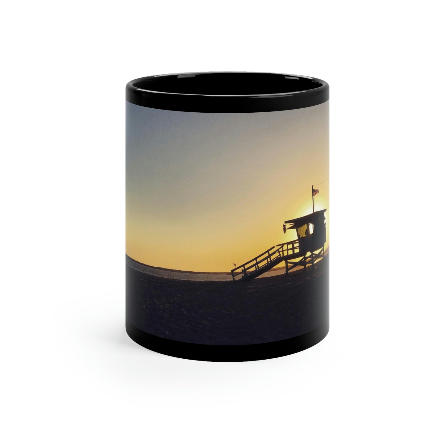 California Sunset- Coffee- 11oz Black Mug