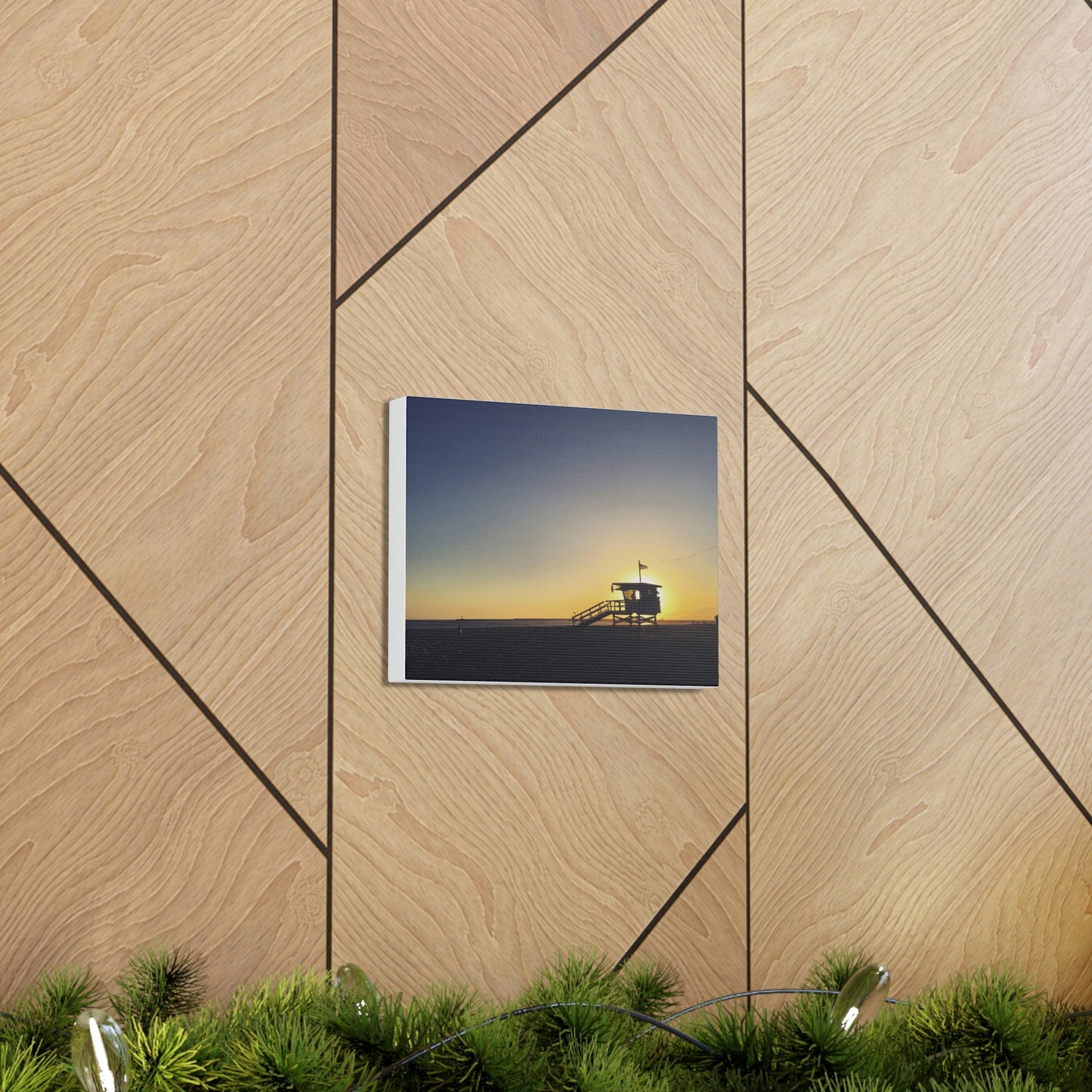 California Beach Life Guard Sunset- Canvas Gallery Wraps