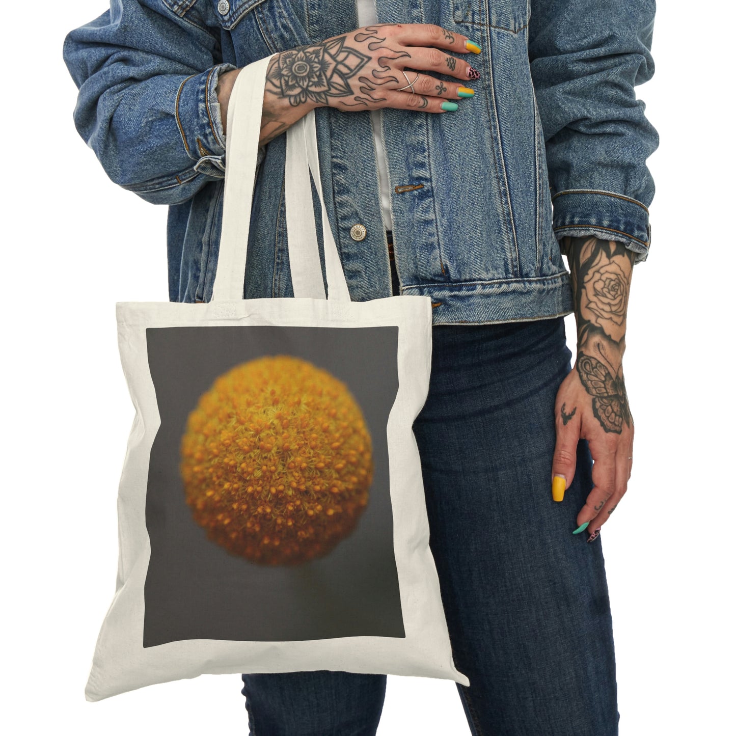 Yellow Flower- Natural Tote Bag