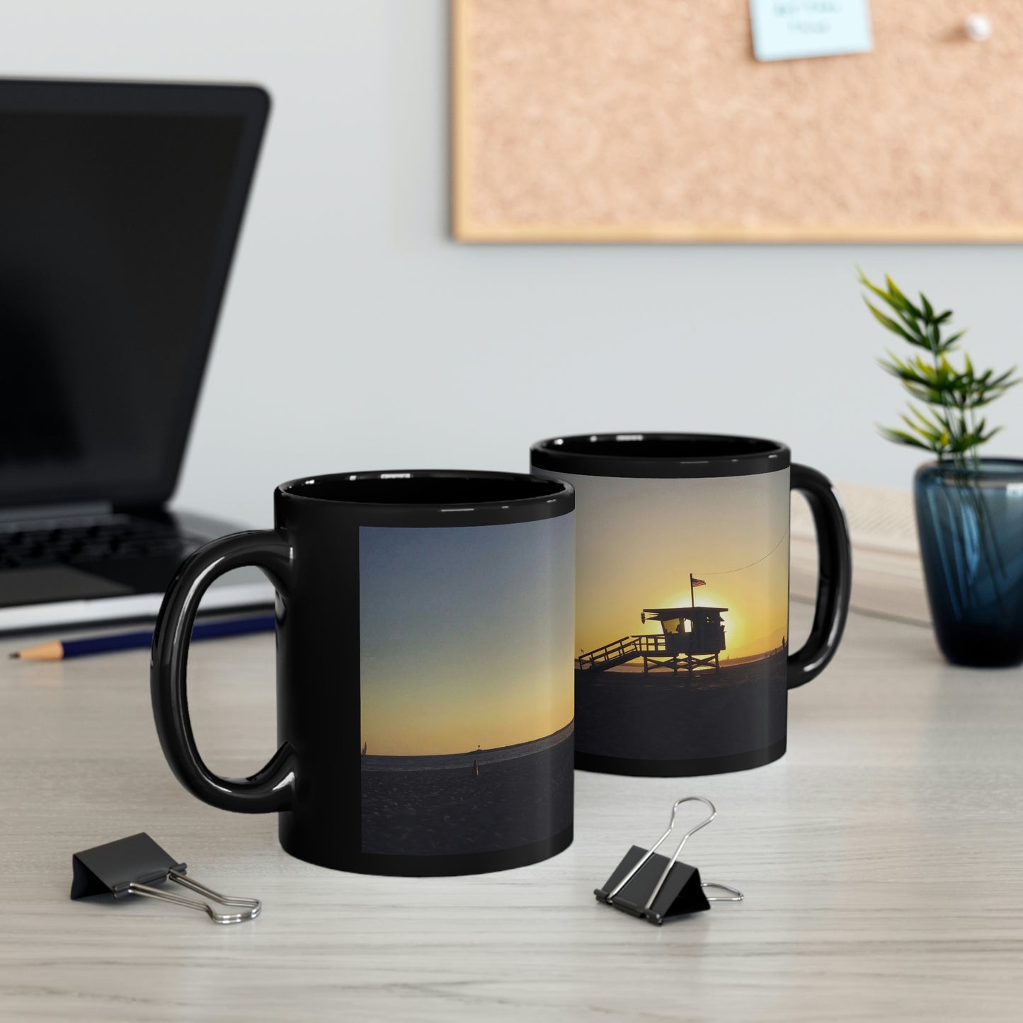 California Sunset- Coffee- 11oz Black Mug